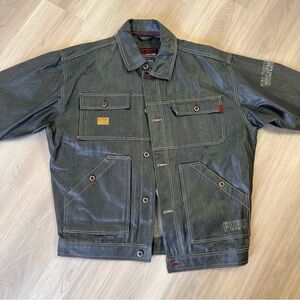 Vintage Fubu denim jacket Waxed L